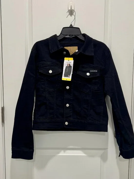 NEW Calvin Klein Classic Trucker Denim Jacket - Picture 3 of 5